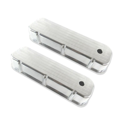 For Chevy BBC 396 454 502 65-95 Tall Ball Milled Valve Covers & 12" Air Cleaner - Foto 4 di 8