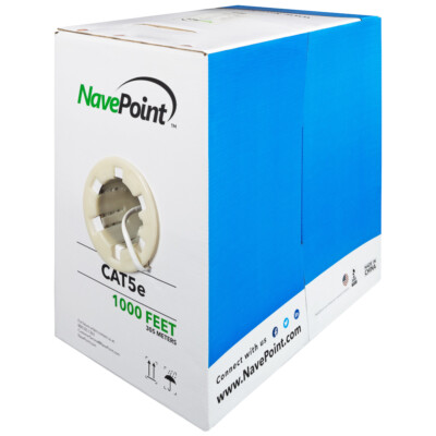 Cat5e 1000FT UTP Solid White Network Ethernet Cable Bulk LAN Cat5e 1000FT UTP Solid White Network Ethernet Cable Bulk LAN