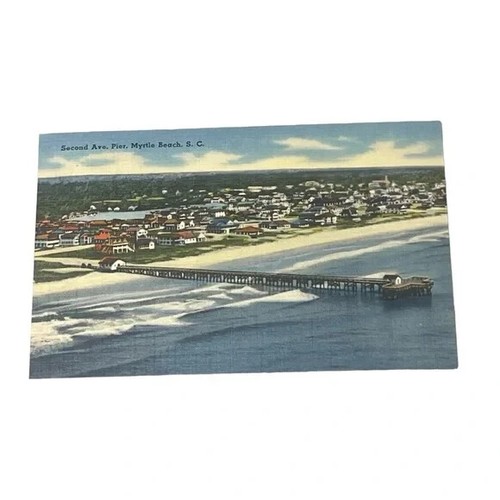 Postcard Second Avenue Pier Myrtle Beach South Carolina c1952 Linen B274