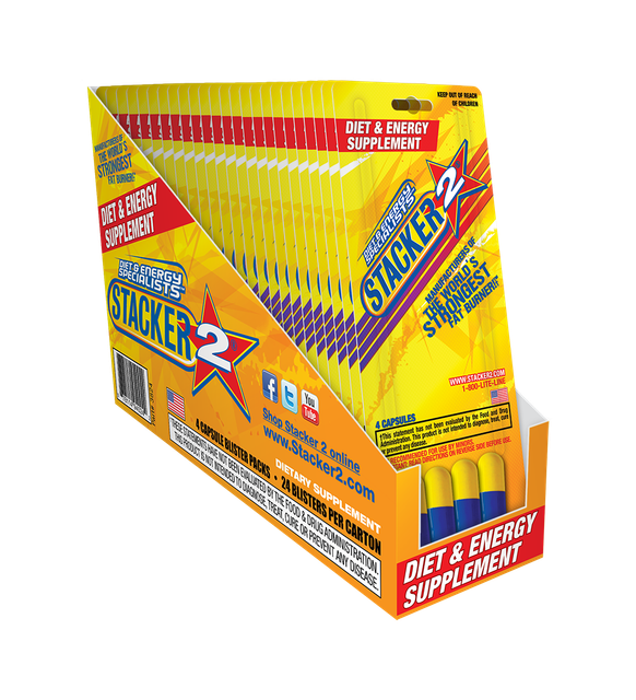 Buy STACKER 2 Energy Boost Dietary Supplement Fat Burner Diet 96 Pills