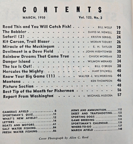 Sports Afield March 1950 Safari! - Kit Carson - Danger Island - Montana - Picture 3 of 18