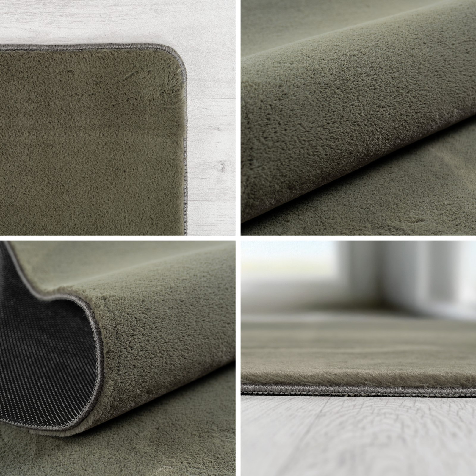 SIMPEX Teppich Wohnzimmer Kurzflor Teppich Waschbar Rutschfest Weich Modern