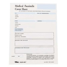 Flash Fax HIPAA Medical Fax Cover Sheets, 8 1/2 x 11, 100 Per Pad (TOP51822)