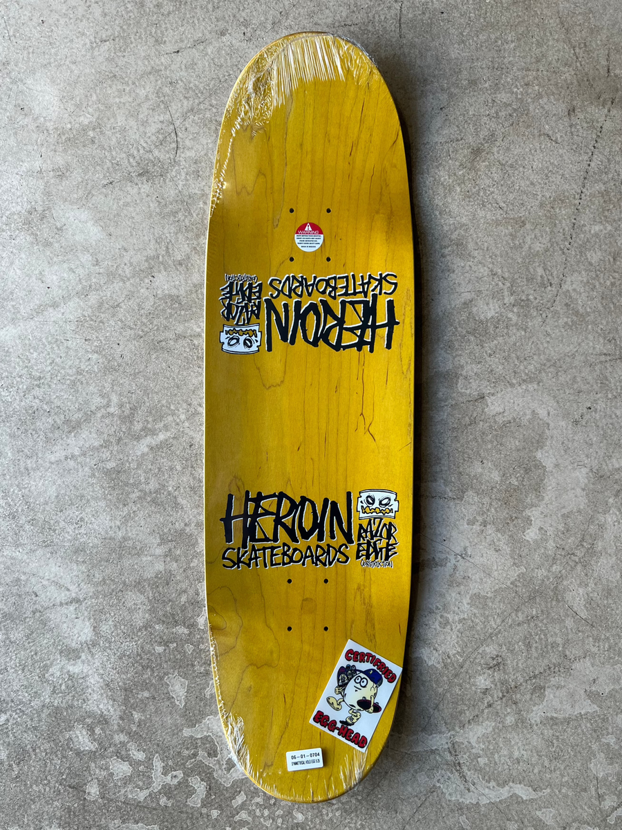 Heroin skateboard deck Symmetrical Holo Egg 9.25