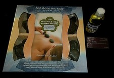 NIB/NWOT HOT STONE MASSAGE BOOK and KIT - Mud Puddle Inc. INCLUDES MASSAGE OIL