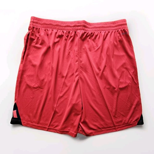 NEW ADIDAS Men's Size 3XL 9" Inseam Badge Of Sport Shorts Red Black w/ Pockets  - Picture 2 of 14