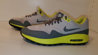 Nike Air Max 1 Golf Shoe Grey Fog Lemon Venom Mens Size 7.5