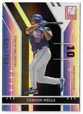 2004 Donruss Elite Vernon Wells Turn of the Century #71 Toronto Blue Jays /750