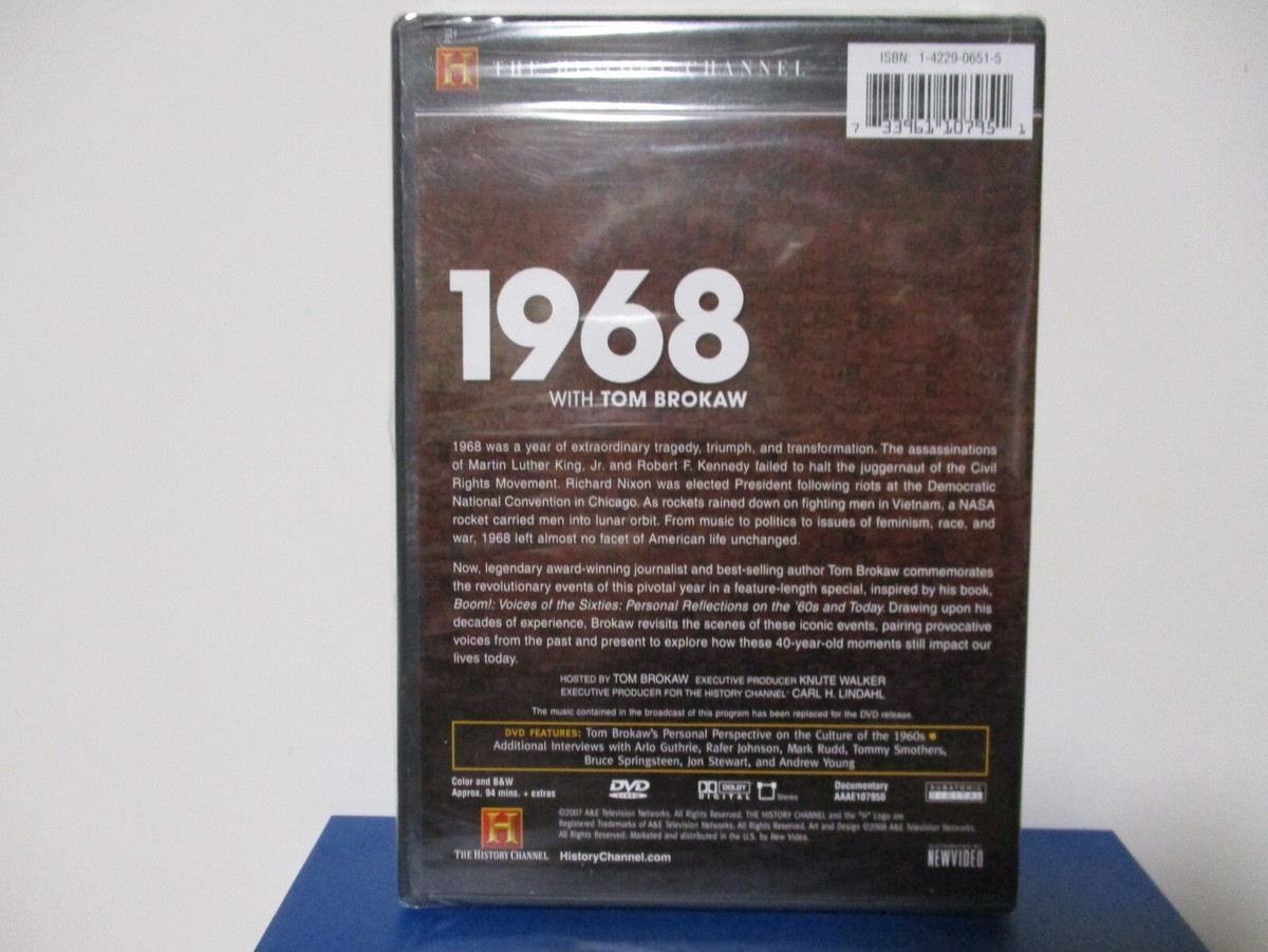 1968 with Tom Brokaw [History Channel] - DVD - NEW SEALED