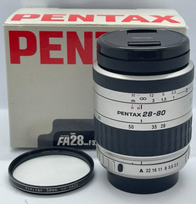 SMC PENTAX-FA 28-80mm f3.5-5.6 Standard Zoomobjektiv + VIVITAR 58mm UV-HAZE Filter