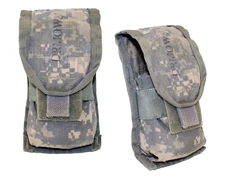 SET OF 2 - US Army ACU DOUBLE MAG POUCH Ammo Magazine Utility MOLLE USGI DRMO GC