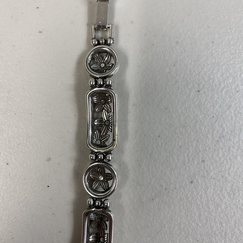 Brighton silver tone Flower themed bracelet 20cm Long see photo's@A - Picture 9 of 14