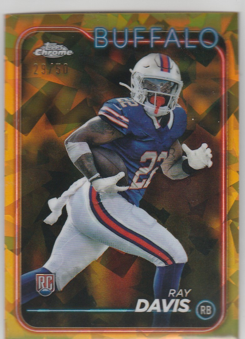 2024 Topps Chrome Sapphire Gold Refractor 29/50 Ray Davis #253 Buffalo Rookie