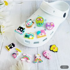 12pcs Cute Sanrio Rainbow Series Fits Croc Accessories Shoe Jewelry Charms