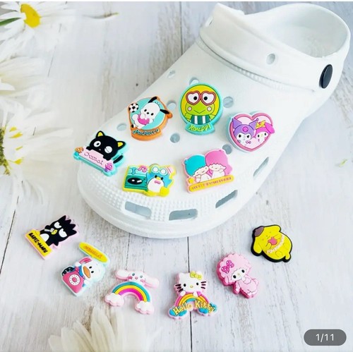 12pcs Cute Sanrio Rainbow Series Fits Croc Accessories Shoe Jewelry Charms - Picture 1 of 6