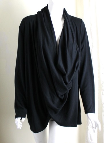 NWT J.jill Pure jill Sz L XL Jersey Knit Dramatic Front Shawl Scarf Wrap Tunic - Picture 7 of 12