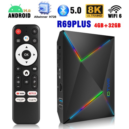 2025 Android 14.0 Smart TV BOX WIFI6 128/64/32GB Red Media Player Octa Core - Imagen 46 de 81