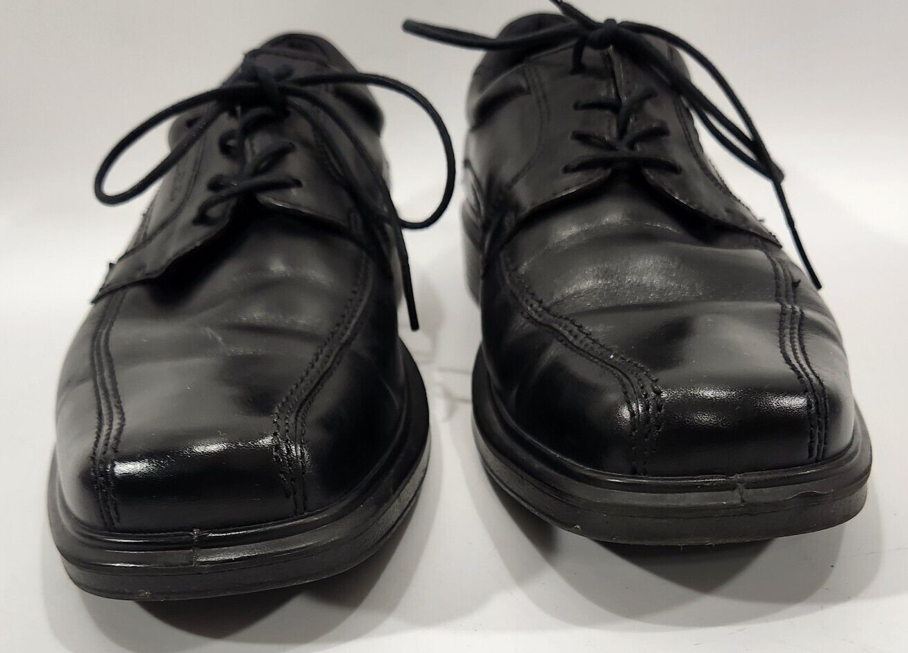 SAOLA Scarpe eleganti uomo Ecco Austin nere taglia 43 US 9 pelle Oxford punta quadrata stringate