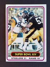 Super Bown XIV 1980 Topps Football Card #494  - Steelers 31 Rams 19