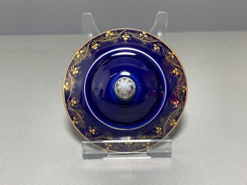 Teichert Stadt Meissen Tasse Deckeltasse Kobaltblauer Fond Watteau Gold 1.Wahl - Bild 13 von 16