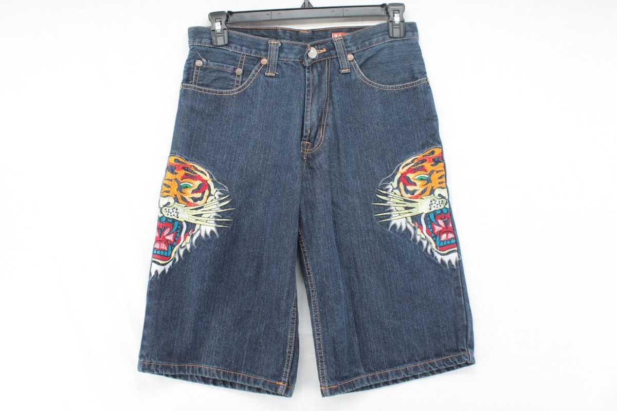 ED HARDY 刺繍 狼 ショートパンツ 32 - パンツ