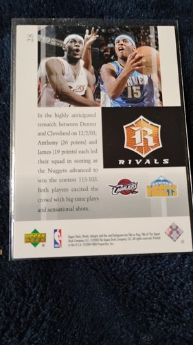 2004-05 UD Rivals - LeBron James, Carmelo Anthony #28 - Picture 2 of 2