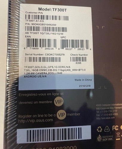 Asus Transformer Pad TF300T Gold, 16GB, WiFi, BT Brand New Sealed Rare Color - Picture 5 of 6