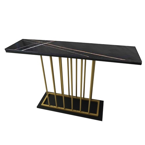 Large Sintered Stone Metal Frame Console Sofa End Table Hallway Furniture Home - Picture 10 of 19