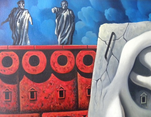 Luigi Regianini (Milano 1930-2013) Il nastro giallo Olio su tela cm 50x60 1972 - Picture 8 of 18