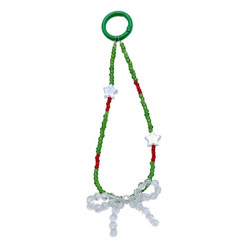 Fashion Beaded Bowknot Pendant Y2K Style Phone Straps Bag Charm Keys Decoration