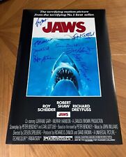 * JAWS * signed 12x18 poster * BACKLINIE, KRAMER, GOTTLIEB +5 MORE * PROOF * 8 * JAWS * signed 12x18 poster * BACKLINIE, KRAMER, GOTTLIEB +5 MORE * PROOF * 8