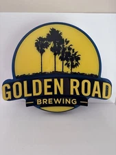 Golden Road Brewing Beer LED Light Up Display Sign Yellow Bar Antigo Zeon WORKS
