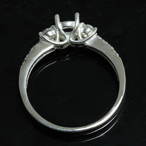 5.00 MM. Round cut semi-mount ring setting sterling silver 925#364 pre order - Picture 3 of 3