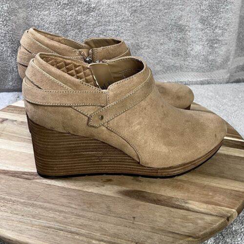 Dr. Scholls NWOB! Be Energized Whats Good Brown Wedge Heels Booties Size 8.5 M - Picture 2 of 15