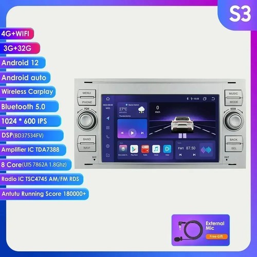 2 Din Android Autoradio Stereo GPS Carplay Car Radio For Ford Focus Multimedia - Picture 16 of 30