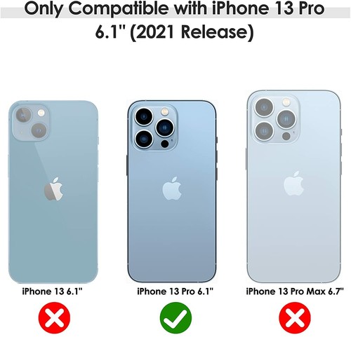 Funda transparente delgada LOHASIC para iPhone 13 Pro transparente transparente transparente con borde dorado brillante NUEVA - Imagen 2 de 7