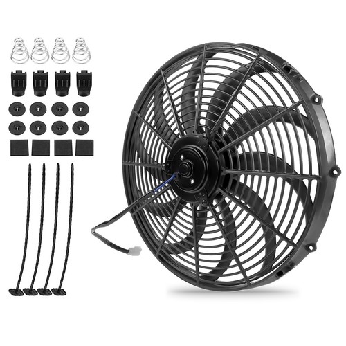 12" Inch 12V 80W Electric Radiator Cooling Thermal Thermo Fan with Mounting Kits - Picture 5 of 11