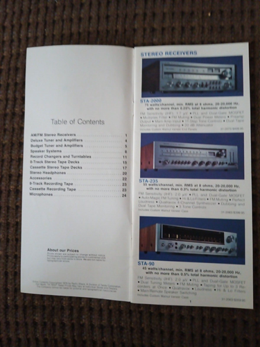 1977 Realistische Stereo Hi-Fi Komponenten Cat Rec Plattenspieler Broschüre kostenloser Versand - Bild 3 von 7