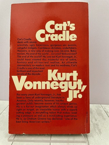 Cat's Cradle, Kurt Vonnegut, 1976, Dell Vintage Pbk, VG, 41st print - Imagen 2 de 4