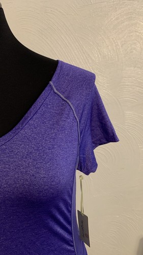 New Tag Athletic Workout Gym Top Short Sleeve Small Purple Womens S Ladies Shirt - Picture 3 of 13