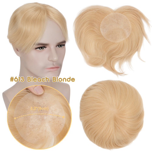 Men Forehead Hairpiece Patch Human Hair Piece Ultra Skin Thin PU Hair Loss Cover - Picture 35 of 35