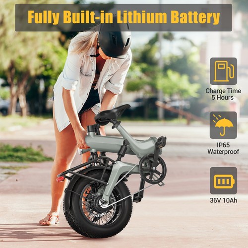 Adults Commuting Electric Bike 36V 30 Miles 350W Motor Foldable City E-Bike NEW - Picture 35 of 41