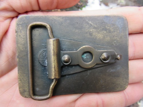 Vtg HILLBILLY Belt Buckle HICK Yokel Redneck Trash Hayseed RUBE Bumpkin RARE VG+ - Picture 3 of 4