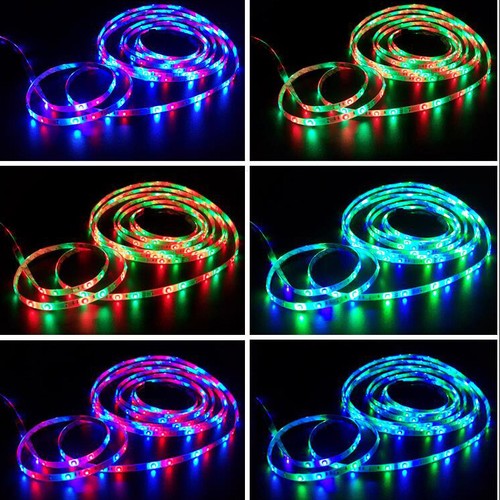 16FT RGB 3528 Waterproof LED Strip Light 12V,Power Adapter ,24 Key Remote Kit - Picture 5 of 14