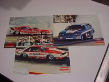 3 original 1984 NHRA FOMOCO 8"x10" promo photo BEADLE,BERNSTEIN,HILL FUNNY CARS