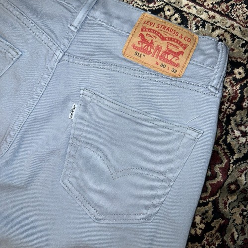 Levi's 511 Jeans Men’s 30x32 Gray Slim Fit Light Wash Western Rancher Cowboy USA - Picture 5 of 5