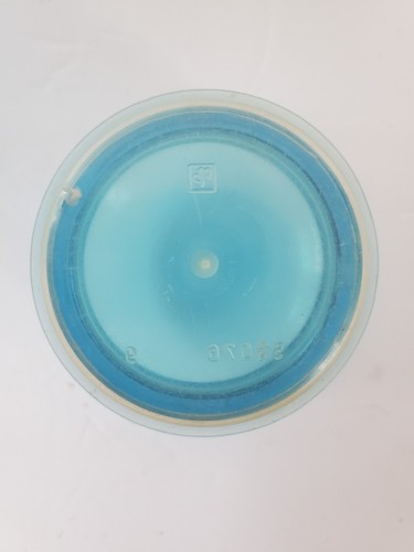 Tarro/bote boticario vintage de vidrio azul con tapa de burbuja de 16 OZ hecho en Bélgica - Imagen 4 de 9