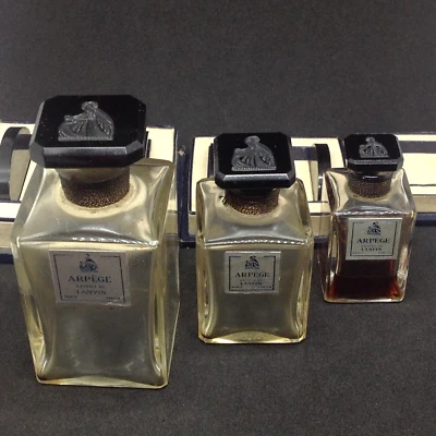 FLACON DE PARFUM 3x  LANVIN EXTRAIT ARPEGE 15gr 28gr et 54gr   1927 - Photo 1/4