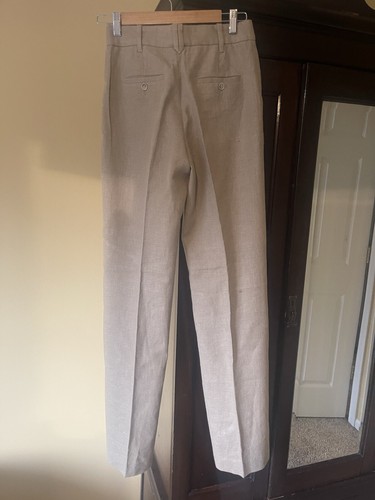 Massimo Dutti Women's Trousers USA Size 4 Beige Wool Tweed - Picture 2 of 5