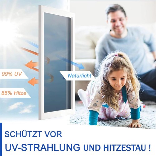 Sonnenschutzfolie PREMIUM Spiegelfolie Hitzeschutz Fensterfolie Silber HOT! - Bild 10 von 23